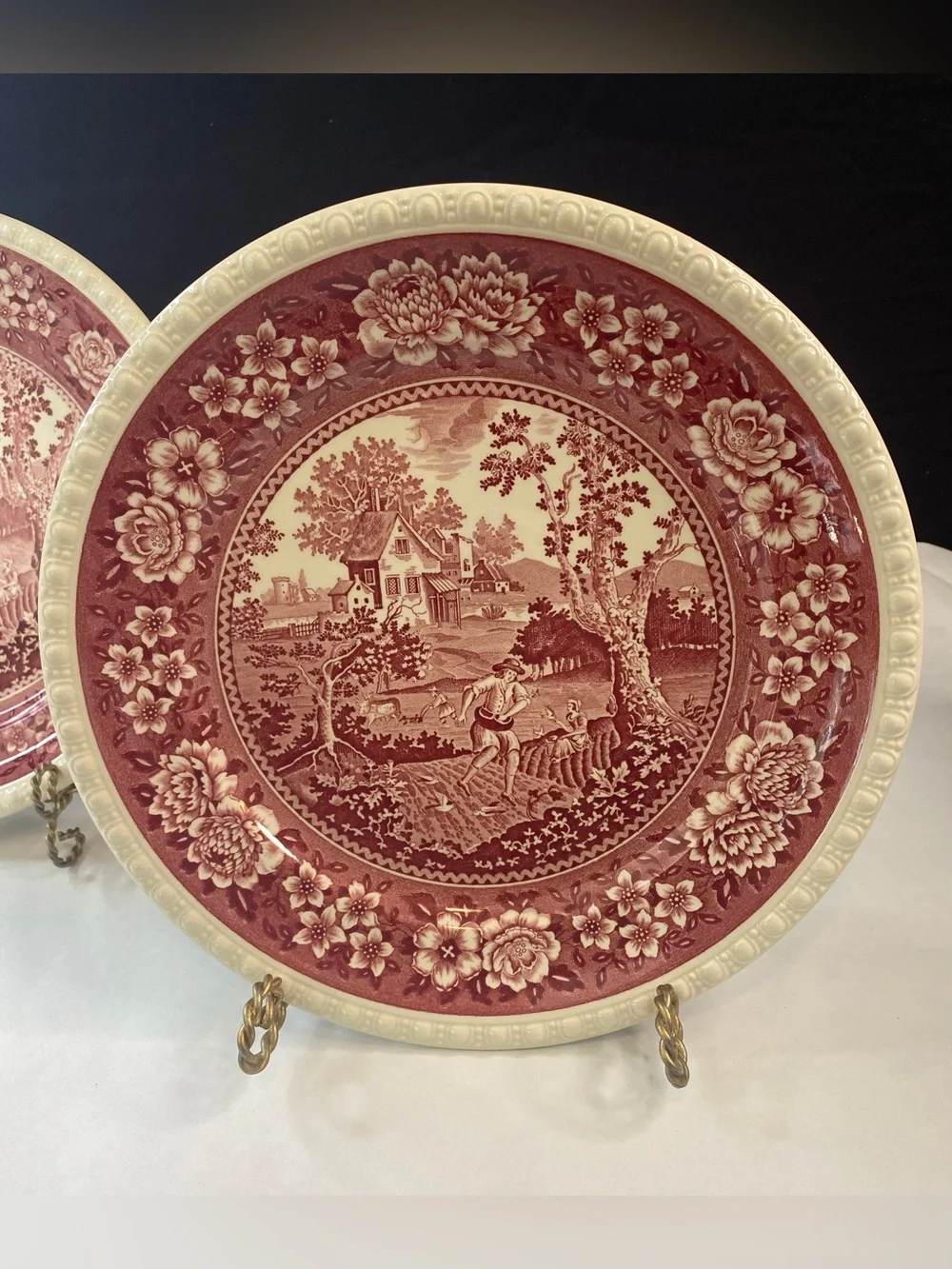 Villeroy & Boch SAAR Rusticana Dinner Plate Set Red Mettlacher Germany